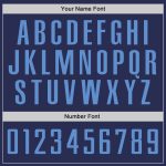Custom Personalized Basketball Jersey - Navy Light Blue Authentic Throwback with Team Name and Number Personalized Navy Light