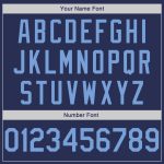 Custom Name Number Baseball Jersey Shirt - Personalized Navy Light Blue Authentic Throwback Rib-Knit Personalized Navy Light