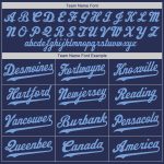 Custom Name Number Baseball Jersey Shirt - Personalized Navy Light Blue Authentic Throwback Rib-Knit Personalized Navy Light