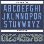 Custom Name Number Baseball Jersey - Personalized Navy Light Blue Gold Drift Fashion Team Design Personalized Navy Light