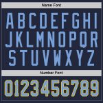 Custom Personalized Hockey Jersey - Navy Light Blue Gold, Team Name & Number Personalized Navy Light Blue-Gold Hockey Jersey