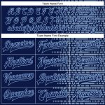Custom Name and Number Personalized Navy Blue Halftone 3D Pattern Varsity Letterman Bomber Full-Snap Jacket Personalized
