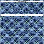Custom Name and Number Varsity Jacket - Personalized 3D Pattern Check Bomber in Navy, Light Blue, Neon Green Personalized
