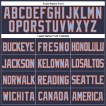 Custom Name and Number Personalized Navy Light Blue-Orange Mesh Baseball Jersey - Authentic Throwback Team Jersey Personalized