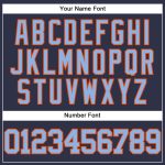 Custom Name and Number Personalized Navy Light Blue-Orange Mesh Baseball Jersey - Authentic Throwback Team Jersey Personalized