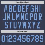 Custom Team Name Number Navy Light Blue Performance T-Shirt - Personalized Sports Tee Personalized Navy Light Blue Performance