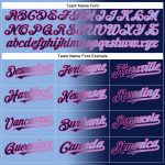 Personalized Softball Jersey Custom Name Number Unisex Two-Button Navy Light Blue-Pink Gradient Fashion Personalized Navy