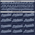 Personalized Unisex Softball Jersey - Navy Light Blue Pinstripe Two-Button Design Personalized Navy Light Blue Pinstripe