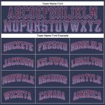 Custom Name Number Personalized Baseball Jersey - Authentic Drift Navy Light Blue Red Personalized Navy Light Blue-Red Authentic