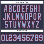 Personalized Authentic Throwback Baseball Jersey in Navy Light Blue-Red Mesh for Custom Sports Wear Personalized Navy Light