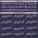 Custom Name and Number Personalized Navy Light Blue-Red Baseball Jersey - Authentic Throwback Mesh Team Jersey Personalized