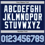 Personalized 3D Twinkle Star Baseball Jersey - Custom Name & Number - Navy Light Blue-White Gradient Design Personalized