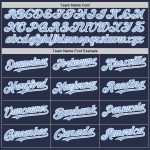 Custom Navy Light Blue White Baseball Jersey with Personalized Name & Number - Authentic Sleeveless Design Personalized Navy