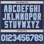 Custom Navy Light Blue White Baseball Jersey with Personalized Name & Number - Authentic Sleeveless Design Personalized Navy