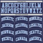 Custom Name Number Basketball Jersey - Personalized Authentic Throwback Navy Light Blue-White Design Personalized Navy Light