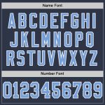 Custom Name and Number Personalized Navy Blue and White Mesh Throwback Football Jersey Personalized Navy Light Blue-White