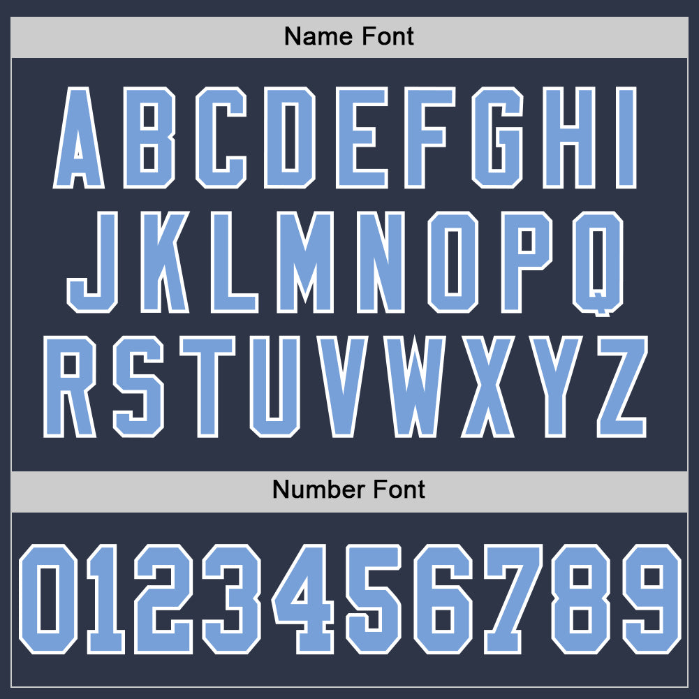 Personalized Navy Light Blue-White Mesh Authentic Throwback Football Jersey Team Custom Name and Number Custom Name and Number Personalized Navy Blue and White Mesh Throwback Football Jersey Personalized Navy Light Blue-White - Image 4