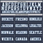 Custom Name and Number Personalized Navy Blue and White Mesh Throwback Football Jersey Personalized Navy Light Blue-White