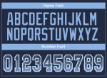 Custom Name Number Football Jersey - Personalized Navy Light Blue White Mesh Drift Design Personalized Navy Light Blue-White