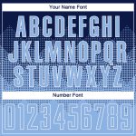 Custom Name Number Soccer Jersey Personalized Navy Light Blue Sublimation Team Uniform Personalized Navy Light Blue-White