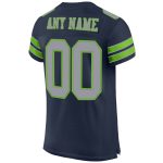 Customizable Navy Gray Neon Green Mesh Football Jersey with Team Name and Number Personalized Navy Light Gray-Neon Green