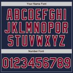 Custom Name and Number Two Tone Bomber Varsity Letterman Jacket - Personalized Navy Maroon-Cream Full Snap Design Personalized