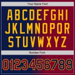 Custom Name and Number Gradient Bomber Jacket in Navy Maroon-Gold Full-Snap Varsity Letterman Style Personalized Navy Maroon-Gold