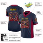 Custom Name Number Football Jersey - Personalized Navy Maroon Gold Mesh Drift Fashion Team Wear Personalized Navy Maroon-Gold