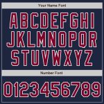 Custom Name and Number Authentic Baseball Jersey - Personalized Navy Maroon-White Team Apparel Personalized Navy Maroon-White