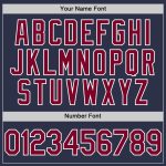 Custom Name Number Throwback Baseball Jersey Authentic Navy Maroon White Personalized Team Jersey Personalized Navy Maroon-White