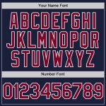 Custom Name Number Authentic Baseball Jersey - Personalized Navy Maroon-White Line Team Apparel Personalized Navy Maroon-White