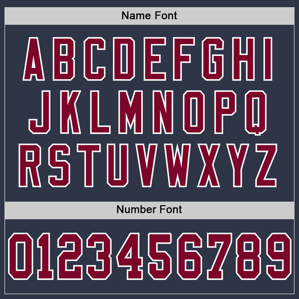Personalized Navy Maroon-White Mesh Authentic Throwback Football Jersey Team Custom Name and Number Custom Personalized Navy Maroon-White Throwback Football Jersey with Name and Number - Authentic Team Apparel Personalized - Image 4