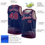 Custom Personalized Navy Maroon-White Basketball Jersey with Team Name & Number - Authentic City Edition Personalized Navy