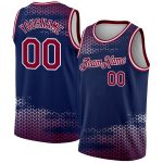 Custom Personalized Navy Maroon-White Basketball Jersey with Team Name & Number - Authentic City Edition Personalized Navy