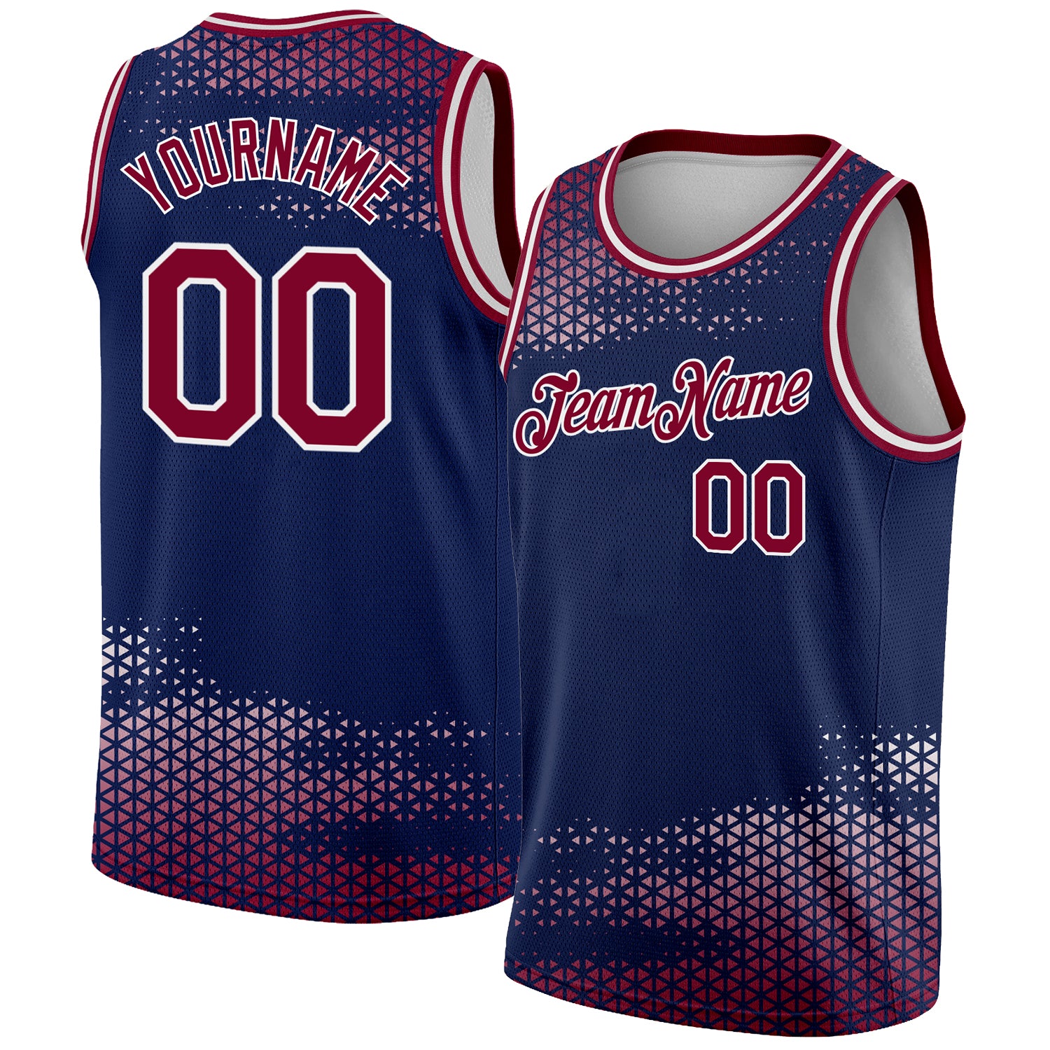 Custom Personalized Navy Maroon-White Basketball Jersey with Team Name & Number - Authentic City Edition Personalized Navy
