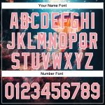 Custom Name and Number Authentic Baseball Jersey, 3D Jellyfish Underwater Design, Navy Medium with Pink-White Pattern Personalized