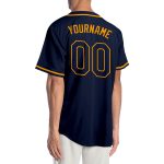 Personalized Navy Gold Baseball Jersey for Authentic Team Spirit Personalized Navy Navy-Gold Authentic Baseball Jersey