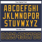 Custom Name and Number Authentic Baseball Jersey Personalized Navy Gold Personalized Navy Navy-Gold Authentic Baseball Jersey