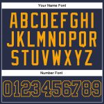 Personalized Navy Gold Baseball Jersey with Custom Name and Number - Authentic Sleeveless Team Apparel Personalized Navy