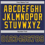 Custom Name and Number Personalized Navy Gold Authentic Basketball Jersey - Throwback Team Design Personalized Navy Navy-Gold