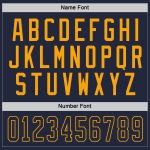 Personalized Hockey Jersey Custom Name and Number in Navy Gold - Team Apparel Personalized Navy Navy-Gold Hockey Jersey Team