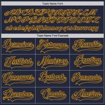 Personalized Hockey Jersey Custom Name and Number in Navy Gold - Team Apparel Personalized Navy Navy-Gold Hockey Jersey Team