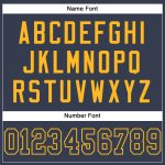 Custom Navy-Gold Football Jersey with Personalized Name and Number - Authentic Mesh Design Personalized Navy Navy-Gold Mesh