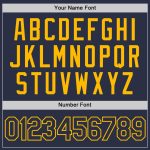 Custom Navy-Gold Performance T-Shirt with Team Name & Number - Personalized Sports Apparel Personalized Navy Navy-Gold Performance