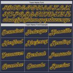 Custom Navy-Gold Performance T-Shirt with Team Name & Number - Personalized Sports Apparel Personalized Navy Navy-Gold Performance