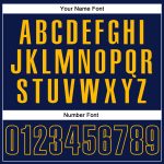 Custom Name & Number Navy Gold Performance Golf Polo Shirt - Personalized Team Apparel Personalized Navy Navy-Gold Performance