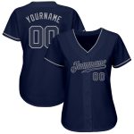 Personalized Navy Gray Authentic Baseball Jersey for Custom Sports Apparel Personalized Navy Navy-Gray Authentic Baseball