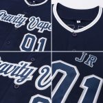 Custom Team Name Number Personalized Navy-Gray Authentic Baseball Jersey Personalized Navy Navy-Gray Authentic Baseball Jersey