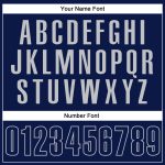 Custom Team Name Number Navy Gray Performance Vapor Golf Polo Shirt Personalized Navy Navy-Gray Performance Vapor Golf Polo