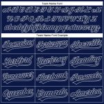Custom Team Name Number Navy Gray Performance Vapor Golf Polo Shirt Personalized Navy Navy-Gray Performance Vapor Golf Polo